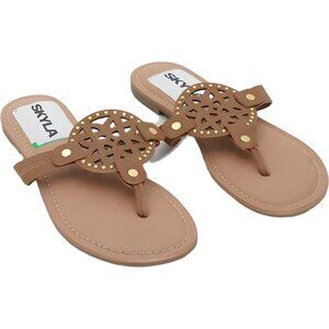 Dolce Vita Gotie Laser Cut Studded Thong Sandal Black 5